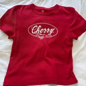 Cherry LA Red Graphic Crewneck Tee